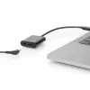 DIGITUS USB Type-C sadalītāja kabelis, C tips - 3,5 mm+C tips M/F/F, 20 cm, Melns