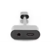 DIGITUS USB Type-C sadalītāja kabelis, C tips - 3,5 mm+C tips M/F/F, 20 cm, Melns