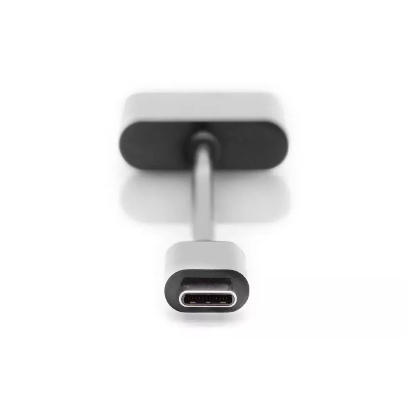 DIGITUS USB Type-C sadalītāja kabelis, C tips - 3,5 mm+C tips M/F/F, 20 cm, Melns