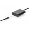 DIGITUS USB Type-C sadalītāja kabelis, C tips - 3,5 mm+C tips M/F/F, 20 cm, Melns