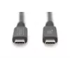 DIGITUS USB 4.0 savienojuma kabelis Type-C uz Type-C maks. izšķirtspēja 8K 30Hz PD3.0 40Gbit/s 1m