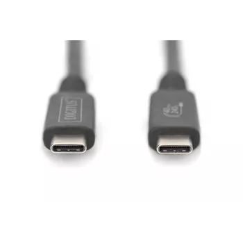 DIGITUS USB 4.0 savienojuma kabelis Type-C uz Type-C maks. izšķirtspēja 8K 30Hz PD3.0 40Gbit/s 1m