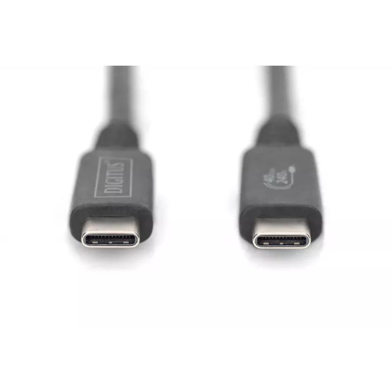 DIGITUS USB 4.0 savienojuma kabelis Type-C uz Type-C maks. izšķirtspēja 8K 30Hz PD3.0 40Gbit/s 1m