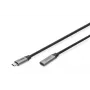 DIGITUS USB-C/V uz USB-C/S PD60W Gen1 USB3.0 pagarinātāja kabelis 1m 4K@60Hz