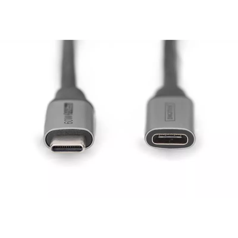DIGITUS USB-C/V uz USB-C/S PD60W Gen1 USB3.0 pagarinātāja kabelis 1m 4K@60Hz