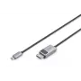 DIGITUS USB Type C uz DP adaptera kabelis 8K@30Hz, HBR3, alumīnija korpuss, melns, 2m