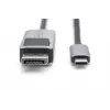 DIGITUS USB Type C uz DP adaptera kabelis 8K@30Hz, HBR3, alumīnija korpuss, melns, 2m