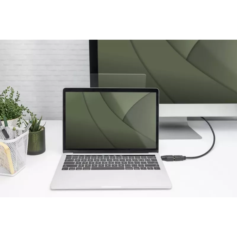 Digitus 4K USB adapteris USB-C uz HDMI-A, melns, alumīnijs