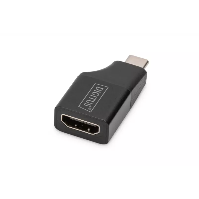 Digitus 4K USB adapteris USB-C uz HDMI-A, melns, alumīnijs