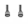 DIGITUS USB 4 savienojuma kabelis. TypeC uz TypeC. AL korpuss PP pinums 4Ka60Hz. PD3.0. 20Gbit/s. 3m. melns