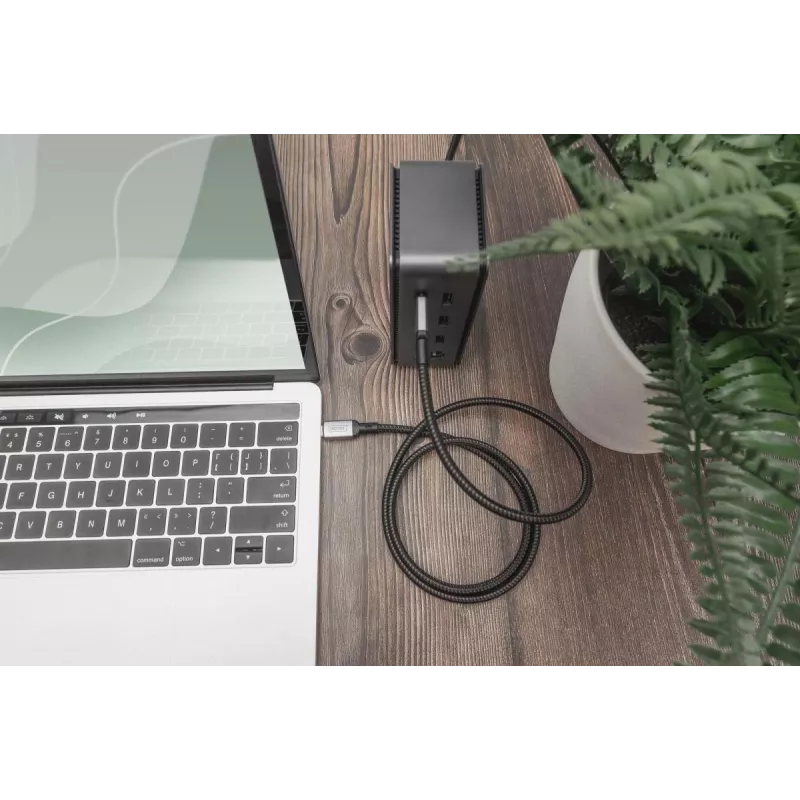 DIGITUS USB 4 savienojuma kabelis. TypeC uz TypeC. AL korpuss PP pinums 4Ka60Hz. PD3.0. 20Gbit/s. 3m. melns