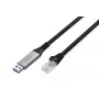 DIGITUS USB 3.2 Gen1 - RJ45 Ethernet kabelis - CAT6a S/FTP melns - 5 m