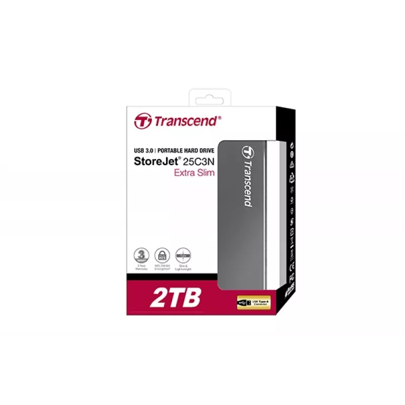 TRANSCEND StoreJet 25C3 2TB dzelzs pelēks