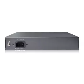 DIGITUS Fast Ethernet PoE af/at 8 portu slēdzis + 2 augšupsaites 120W PoE jaudas budžets, piemērots montāžai statnē