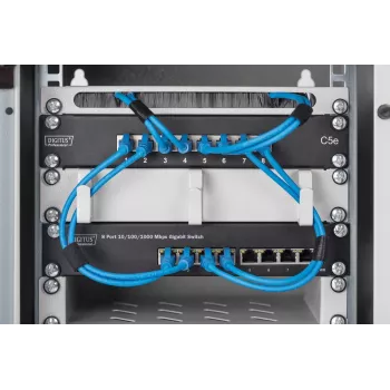 DIGITUS 8 portu gigabitu Ethernet slēdzis 10 collu 8x10/100/1000Mbps RJ45