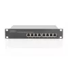 DIGITUS L2 pārvaldīts Gigabit Ethernet PoE slēdzis, 8 porti PoE, 10 collu, 80 W PoE budžets