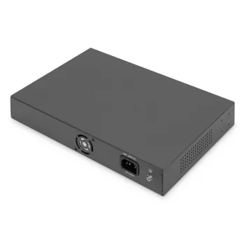 DIGITUS PoE slēdzis 16 Portu 10/100 Mb/s 16 x10/100Mb/s PoE RJ45 Porti,1x GE RJ45,1x SFP