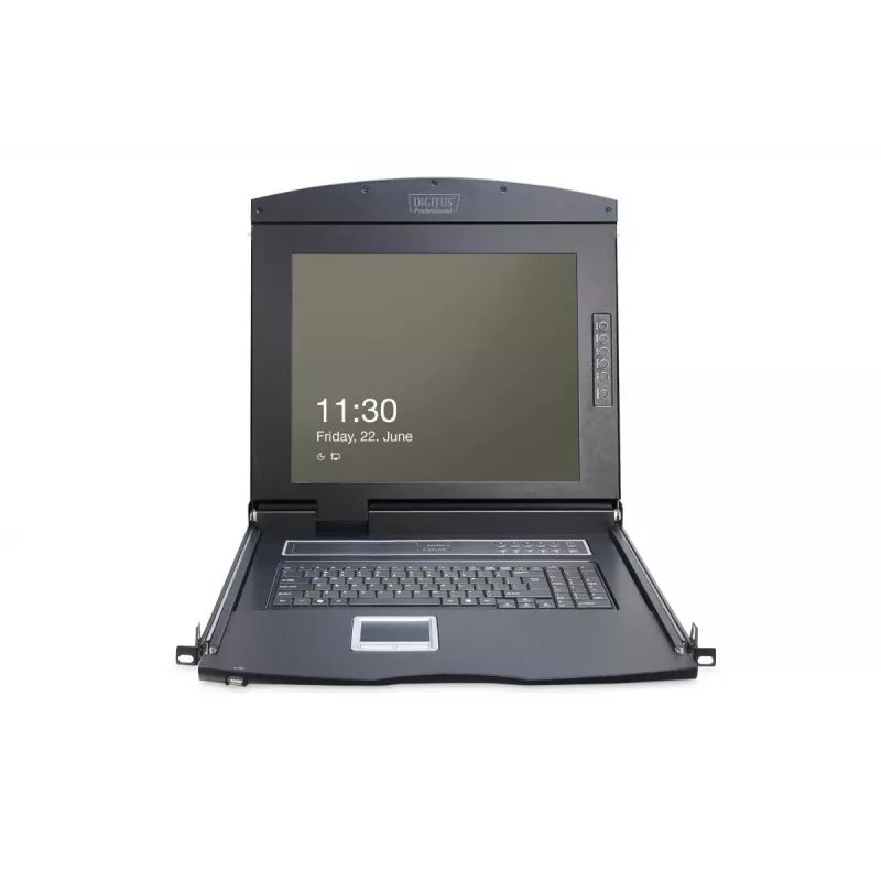 DIGITUS modulārā konsole 17 TFT & skārienpaliktnis bez tastatūras bez KVM moduļa