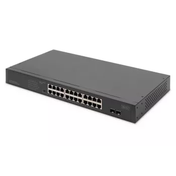 DIGITUS Nepārvaldāms PoE komutators - 24 portu Gigabit + 2 portu Gigabit SFP