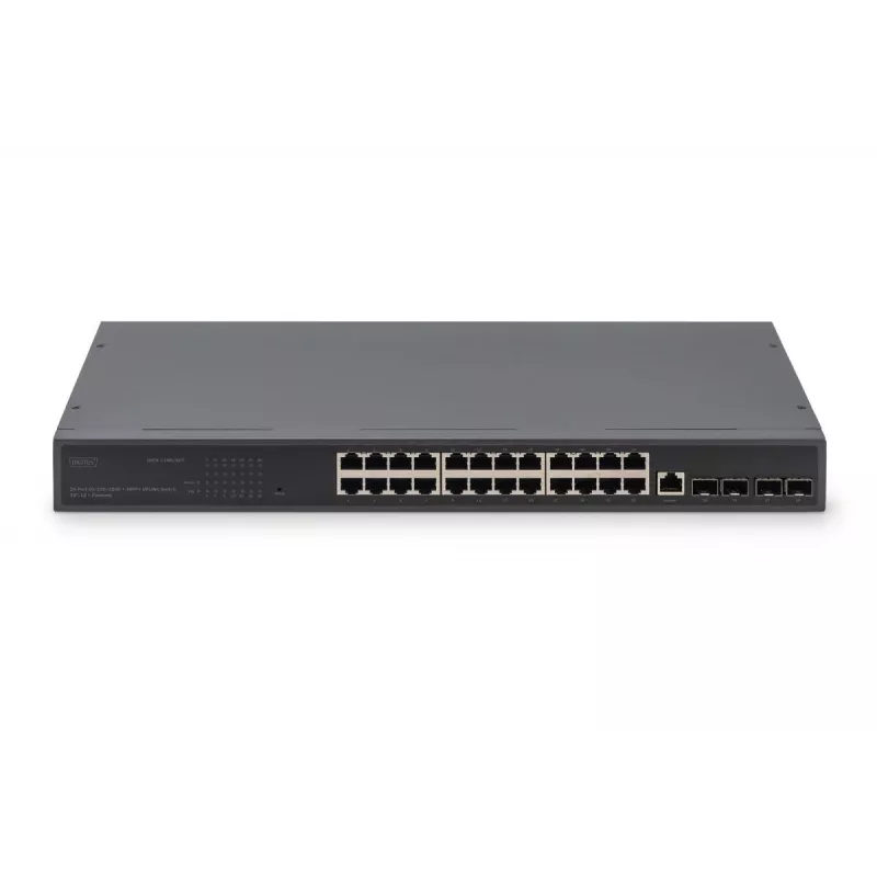 DIGITUS komutators 24 porti GE 4 SFP+ UPLINK L2+ 10/100/1000
