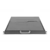 DIGITUS modulāra HD LCD TFT konsole ar 1 porta KVM, RAL 9005 melna - GE tastatūra