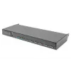 DIGITUS modulāra 43,2 cm (19 collu) HD TFT konsole ar 8 pieslēgvietu KVM. RAL 9005 melna - GE tastatūra