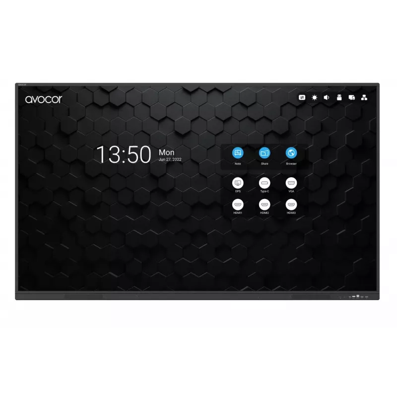 AVOCOR Avs-8610 86 collu 4k stikla LED interaktīvais displejs