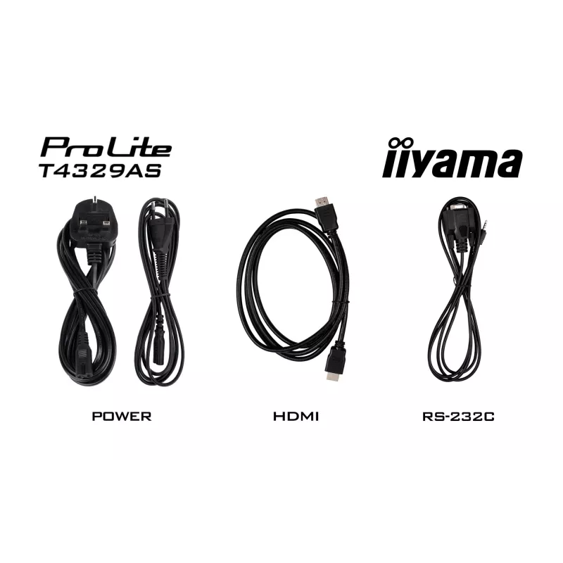 iiyama T4329AS-B1AG datora monitors 108 cm (42,5 collas) 3840 x 2160 pikseļi 4K Ultra HD LED skārienekrāns Melns