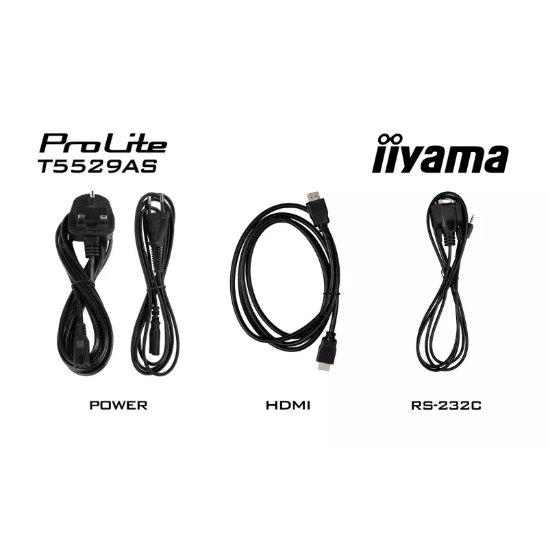 iiyama T5529AS-B1AG Signāla displejs Kioska dizains 138.7 cm (54.6 collas) LED Wi-Fi 450 cd/m² 4K Ultra HD Melns Skārienekrāns Iebūvēts procesors Android 24/7