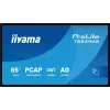 iiyama T6529AS-B1AG Signage displejs Kioska dizains 163.8 cm (64.5 collas) LED Wi-Fi 420 cd/m² 4K Ultra HD Melns Skārienekrāns Iebūvēts procesors Android 24/7