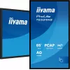 iiyama T6529AS-B1AG Signage displejs Kioska dizains 163.8 cm (64.5 collas) LED Wi-Fi 420 cd/m² 4K Ultra HD Melns Skārienekrāns Iebūvēts procesors Android 24/7