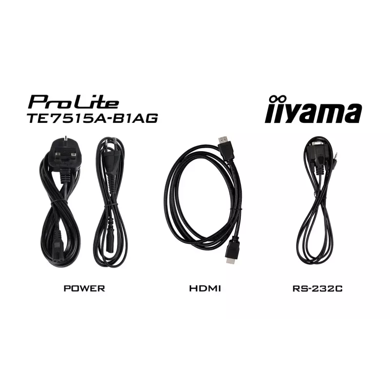 Digitālās izkārtnes plakanais panelis iiyama TE7515A-B1AG 74.5 collu skārienekrāns 4K Ultra HD