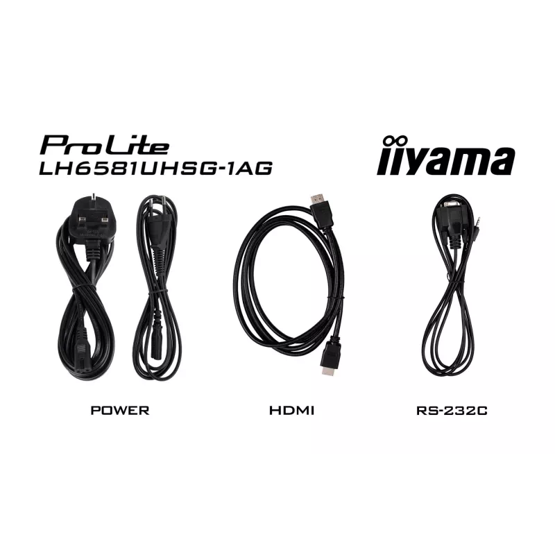 iiyama LH6581UHSG-1AG Signage Display digitālā reklāmas plakanā paneļa displejs, 163,8 cm (64,5 collas), Wi-Fi, 500 cd/m², 4K Ultra HD, balts, Iebūvēts procesors, Android, 24/7