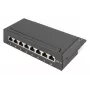 DIGITUS Patch Panel CAT6 8-portu ekranēts melns