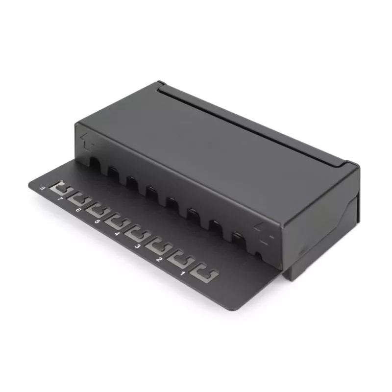DIGITUS Patch Panel CAT6 8-portu ekranēts melns