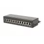 Patch Panel Digitus Desktop CAT 6A EA klase Shielded Melns