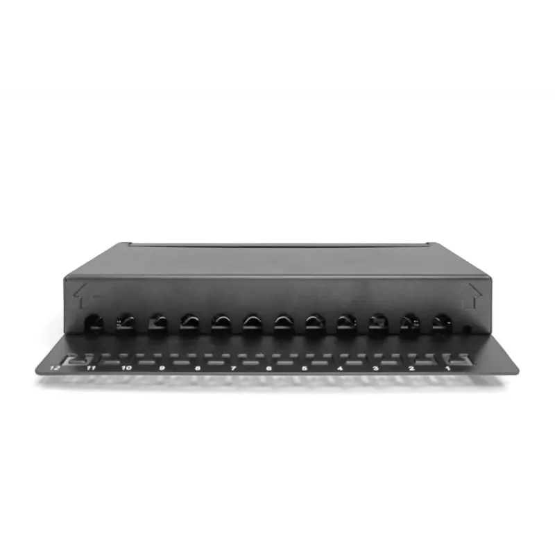 Patch Panel Digitus Desktop CAT 6A EA klase Shielded Melns