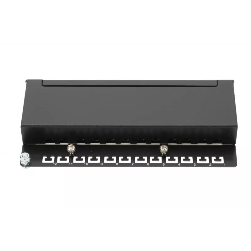 Patch Panel Digitus Desktop CAT 6A EA klase Shielded Melns