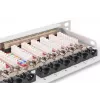 DIGITUS Sadales panelis CAT6A EA ekranēts, 24-portu RJ45 putekļu vāciņš, 8P8C, 0.5U, pelēks RAL 7035