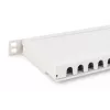 DIGITUS Sadales panelis CAT6A EA ekranēts, 24-portu RJ45 putekļu vāciņš, 8P8C, 0.5U, pelēks RAL 7035