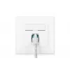 DIGITUS CAT6A EA klase tīkla kontaktligzda, ekranēta 1x RJ45, LSA, tīri balta, līdzenai montāžai, 8 virzienu