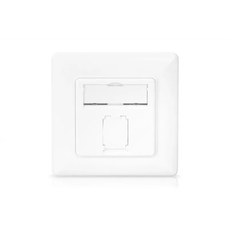 DIGITUS CAT6A EA klase tīkla kontaktligzda, ekranēta 1x RJ45, LSA, tīri balta, līdzenai montāžai, 8 virzienu