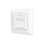 DIGITUS CAT6A EA klase tīkla kontaktligzda, ekranēta 2x RJ45, LSA, tīri balta, līdzena montāža, 8 virzienu
