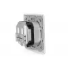 DIGITUS CAT6A EA klase tīkla kontaktligzda, ekranēta 2x RJ45, LSA, tīri balta, līdzena montāža, 8 virzienu