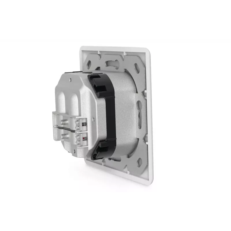 DIGITUS CAT6A EA klase tīkla kontaktligzda, ekranēta 2x RJ45, LSA, tīri balta, līdzena montāža, 8 virzienu