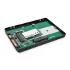 DIGITUS HDD korpuss 2,5 collu SATA — M.2 vai mSATA SATA 3 6 Gbit/s, rakstīšanas ātrums līdz 520 MB/s