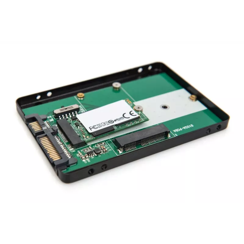 DIGITUS HDD korpuss 2,5 collu SATA — M.2 vai mSATA SATA 3 6 Gbit/s, rakstīšanas ātrums līdz 520 MB/s