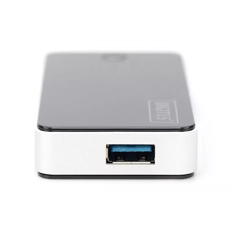 DIGITUS USB-hubs 4 portu USB 3.0 ārējais, melns, spīdīgs