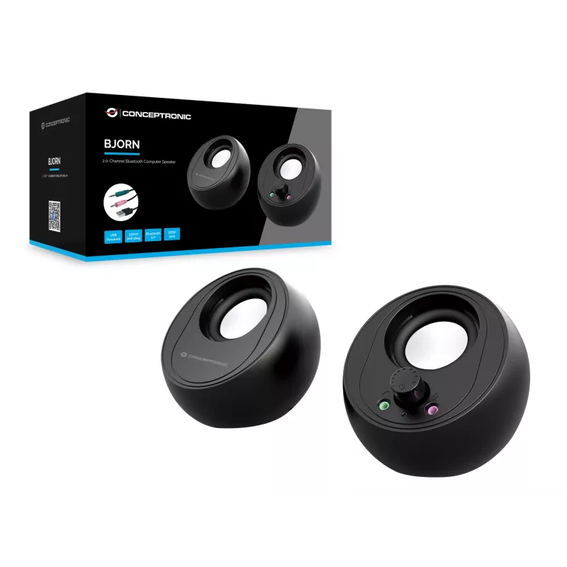 Conceptronic BJORN 2.0 kanālu datora skaļrunis ar Bluetooth, 10W
