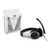 Conceptronic Allround Stereo austiņas, vadu, 20–22000 Hz, birojam/zvanu centram, 111 g, austiņas, melnas, sudrabotas